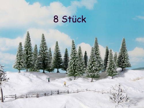 NOCH 24680 H0/TT/N Schneetannen, 8 Stück, 10-14 cm hoch